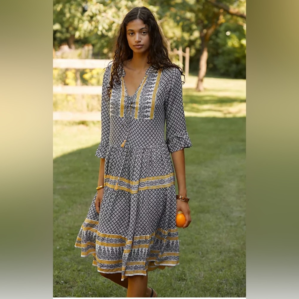 Anthropologie Beachgold Maya Tunic Dress‎
